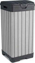 KETER ROCKFORD OUTDOOR BIN PLASTIC 125L GRAPHITE AND LIGHT GREY KETER ROCKFORD ΚΑΔΟΣ ΑΠΟΡΡΙΜΜΑΤΩΝ ΠΛΑΣΤΙΚΟΣ 125L ΣΕ ΧΡΩΜΑ ΓΡΑΦΙΤΗ ΚΑΙ ΑΝΟΙΧΤΟ ΓΚΡΙ 