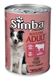 SIMBA DOG CHUNKS WITH BEEF 12 TINS (12x 1230GR) 09126 SIMBA ΤΡΟΦΗ ΣΚΥΛΟΥ ΝΩΠΗ ΜΕ ΚΟΜΜΑΤΙΑ ΜΟΣΧΑΡΙ 12 ΚΟΝΣΕΡΒΕΣ (12x 1230GR) 09126
