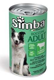 SIMBA DOG CHUNKS WITH BEEF AND VEGETABLES 12 TINS (12x 1230GR) 09188 SIMBA ΤΡΟΦΗ ΣΚΥΛΟΥ ΝΩΠΗ ΜΕ ΚΟΜΜΑΤΙΑ ΜΟΣΧΑΡΙ ΚΑΙ ΛΑΧΑΝΙΚΑ 12 ΚΟΝΣΕΡΒΕΣ (12x 1230GR) 09188