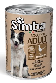 SIMBA DOG CHUNKS WITH WILD GAME 12 TINS (12x 1230GR) 09157 SIMBA DOG CHUNKS ΜΕ ΚΥΝΗΓΙ 12 ΚΟΝΣΕΡΒΕΣ (12x 1230GR) 09157