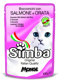 SIMBA CAT CHUNKIES WITH SALMON AND DORY 100GR 8009470009379  SIMBA ΚΟΜΜΑΤΑΚΙΑ ΓΙΑ ΓΑΤΕΣ ΜΕ ΣΟΛΟΜΟ ΚΑΙ DORY 100GR 8009470009379