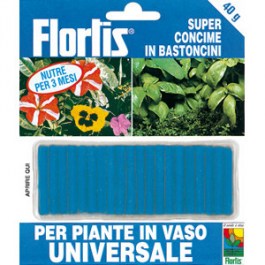 Flortis® MULTI-PURPOSE FERTILIZING STICKS 40 g 002 Flortis®  ΛΙΠΑΣΜΑ ΠΟΛΛΑΠΛΗΣ ΧΡΗΣΗΣ ΣΕ ΡΑΒΔΑΚΙΑ ΓΙΑ ΘΡΕΨΗ ΑΝΘΟΦΟΡΩΝ ΚΑΙ ΠΡΑΣΙΝΩΝ ΦΥΤΩΝ 40 g 002