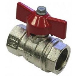 BALL VALVE F/F 3/4''WITH T HANDLE ΡΟΥΠΙΝΕΤΤΟ ΜΠΙΛΙΑΣ Θ/Θ 3/4 '' - Διακόπτης σφαιρικός τύπου πεταλούδα Θ/Θ 3/4 ''