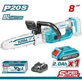 TOTAL LI-ION CHAIN SAW 20V WITH 1 X 2AH BATTERY AND CHARGER TGSLI20851 TOTAL ΑΛΥΣΟΠΡΙΟΝΟ ΜΠΑΤΑΡΙΑΣ ΛΙΘΙΟΥ 20V ΜΕ 1 Χ 2AH ΜΠΑΤΑΡΙΑ ΚΑΙΙ ΦΟΡΤΙΣΤΗ TGSLI20851