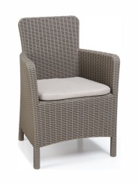 ALLIBERT TRENTON ARMCHAIR RATTAN CAPPUCCINO 625247 ALLIBERT TRENTON ΠΟΛΥΘΡΟΝΑ ΑΠΟ ΡΑΤΑΝ ΣΕ ΧΡΩΜΑ ΚΑΠΟΥΤΣΙΝΟ 625247