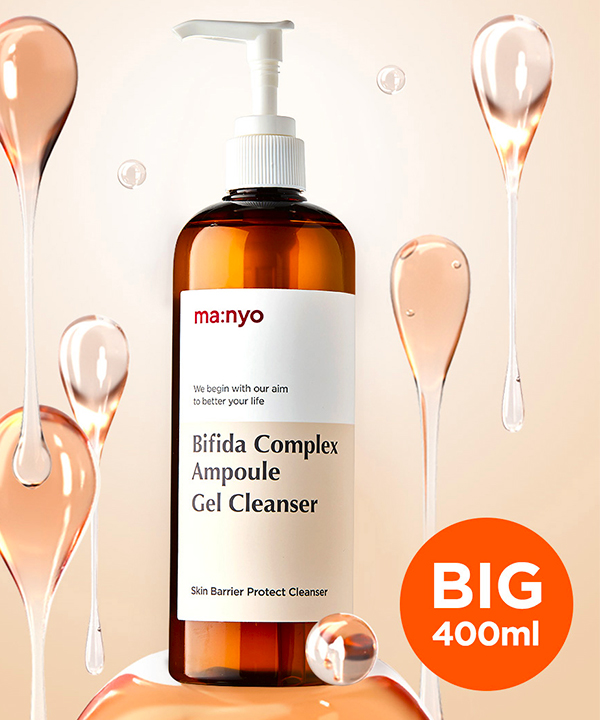 Нежный очищающий гель Маньо для чувствительной кожи Manyo Bifida Complex Ampoule Gel Cleanser (400 ml)