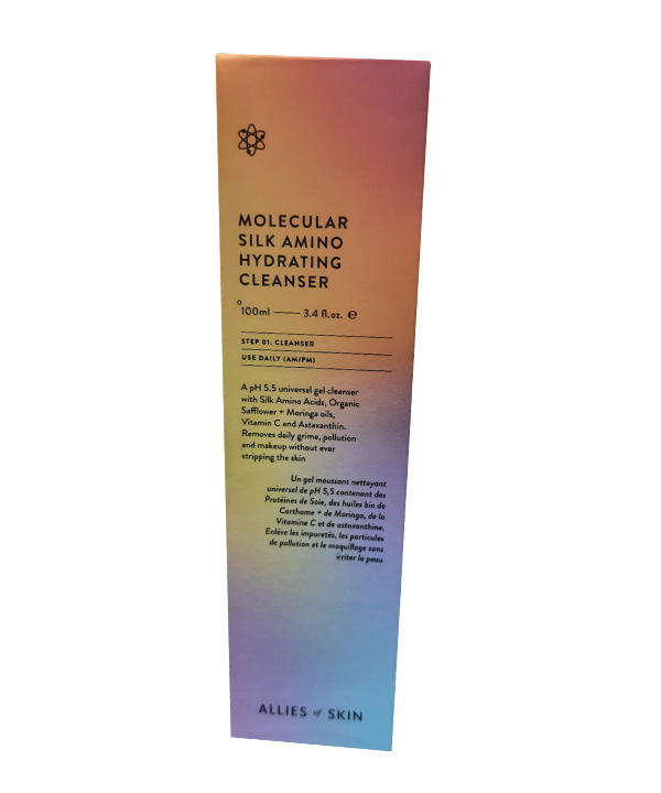 Бессульфатная гель-пенка с аминокислотами шелка Allies of Skin Molecular Silk Amino Hydrating Cleanser (100 ml)