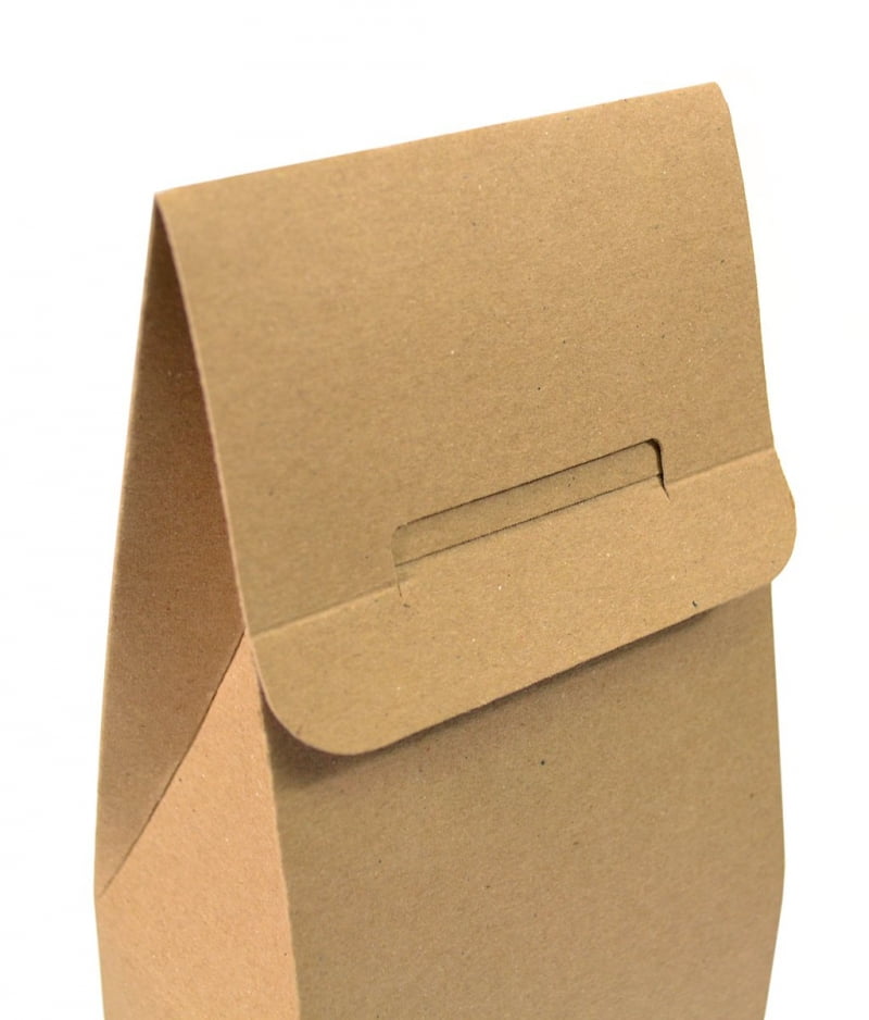 Экологичная коробка-пакет с вырубным узором