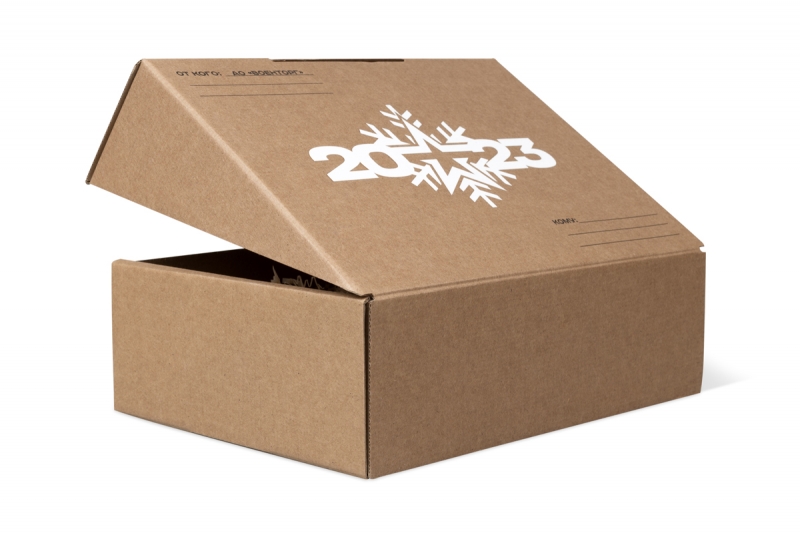 самосборная подарочная коробка МГК с логотипом на заказ Москва