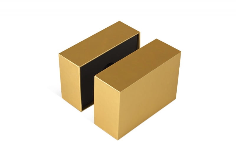 Кашированная коробка крышка-дно из дизайнерской бумаги