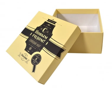 Подарочная коробка крышка-дно из МГК с обтяжкой картоном в Москве – производство на заказ