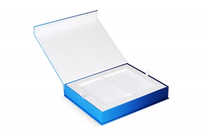 Газпром — Кашированная коробка-книжка для подарочного набора в Москве – производство на заказ