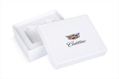 Cadillac — Подарочная коробка крышка-дно для двух брелков в Москве – производство на заказ