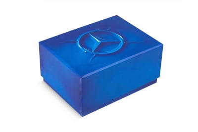 Кашированная коробка крышка-дно с ложементом для фитнес-браслетов — Daimler AG, Mercedes-Benz в Москве – производство на заказ