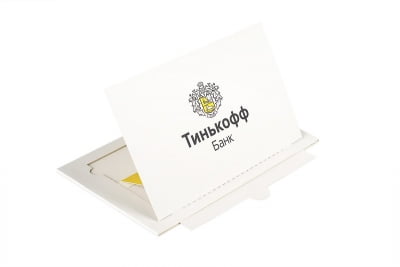 Картонная упаковка для карты и буклета — Тинькофф Банк в Москве – производство на заказ