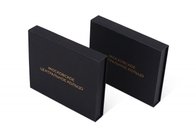 Кашированная коробка-книжка с клапаном на магните для презентационного набора в Москве – производство на заказ