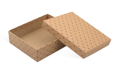 Подарочная коробка крышка-дно в эко-стиле для новогоднего набора в Москве – производство на заказ