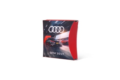 Картонная коробка-пирожок для сувениров — Audi в Москве – производство на заказ