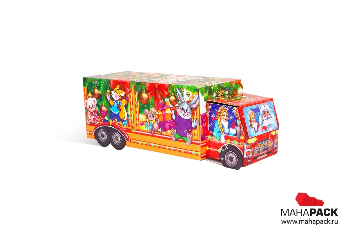Новогодняя коробка в виде машины | Mahapack