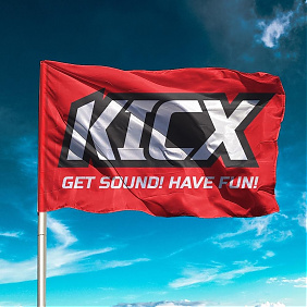 Флаг Kicx Get Sound Красный
