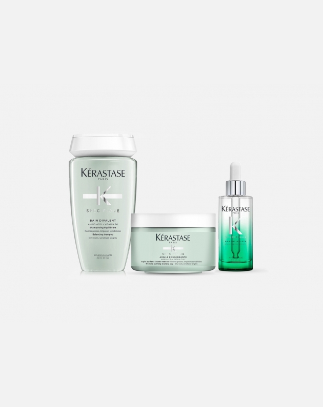 Kit Kérastase Spécifique shampoo argile equilibrante + shampoo divalent + siero rinforzante