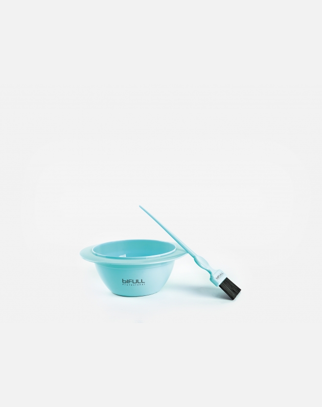 Bifull Set Ciotola + Pennello Ergonomico Set Ekky Azzurro