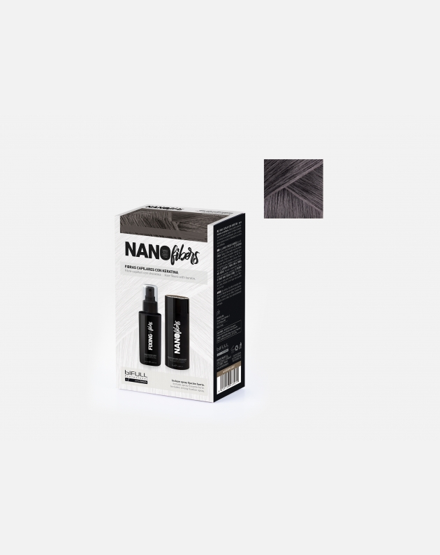 Bifull Fibre Capillari Con Cheratina Nano Fibers E Spray Fissatore Castano Scuro 25 Gr