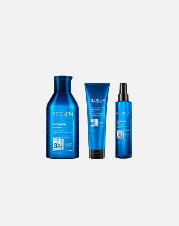 Kit Redken Extreme per capelli sfibrati e danneggiati - shampoo + maschera + spray rinforzante