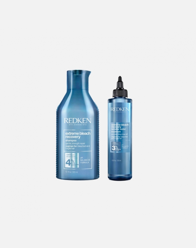 Kit Redken Extreme Recovey rinforzante per capelli decolorati sfibrati e danneggiati - shampoo + trattamento districante lamellare