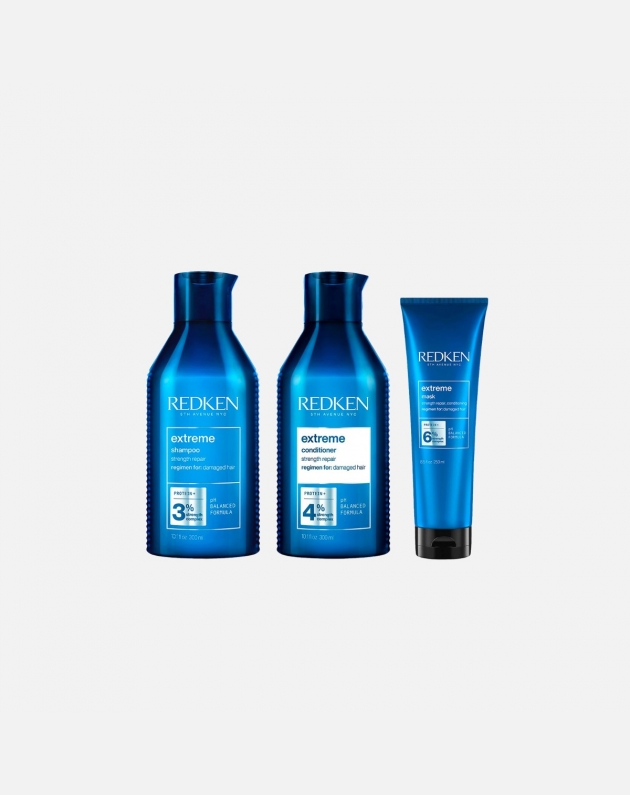 Kit Redken Extreme per capelli sfibrati e danneggiati - shampoo + conditioner + maschera