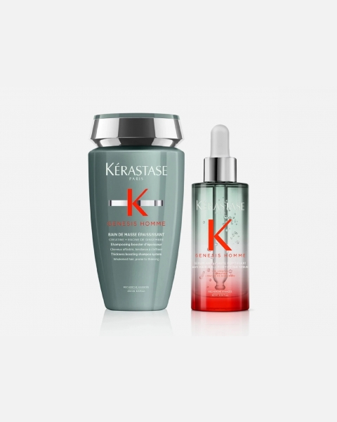 Kit Kérastase Anticaduta Uomo Genesis Homme Con Shampoo Ispessente + Siero