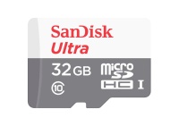 Карта памяти microSDHC UHS-I SANDISK Ultra 80 32 ГБ, 80 МБ/с, 533X, Class 10, SDSQUNS-032G-GN3MN