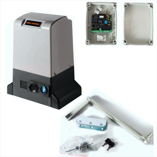 Комплект автоматики привод SLIDING-1000NP KIT GREY для откатных ворот весом до 1000кг с блоком CB/SW