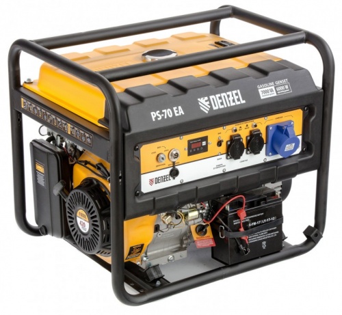 Бензиновый генератор Denzel PS 70 EA, 7,0 кВт, 230В, 25л