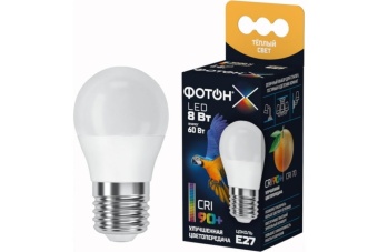 ФОТОН Лампа светодиодная LED P45 8W E27 3000K