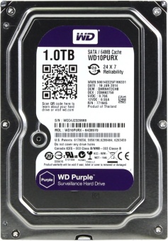 Жесткий диск 1 Тб WD Purple для круглосуточной работы в системах видеонаблюдения