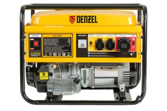 Генератор бензиновый GE 6900, 5,5 кВт, 220В/50Гц, 25 л, ручной старт// Denzel	