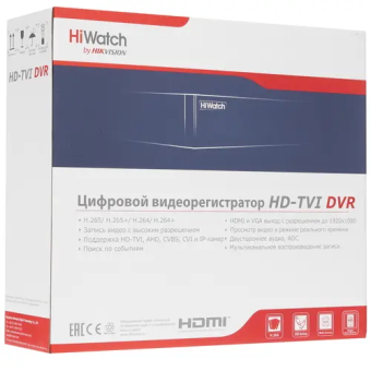 16-ти канальный HD-TVI видеорегистратор Hiwatch DS-H216QA(B)