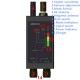Profesionálny rádiový detektor (1MHz-12000MHz – WiFi, GPS, GSM, 3G, 4G, RF, audio, video) proti špionáži s dlhou magnetickou LED anténou