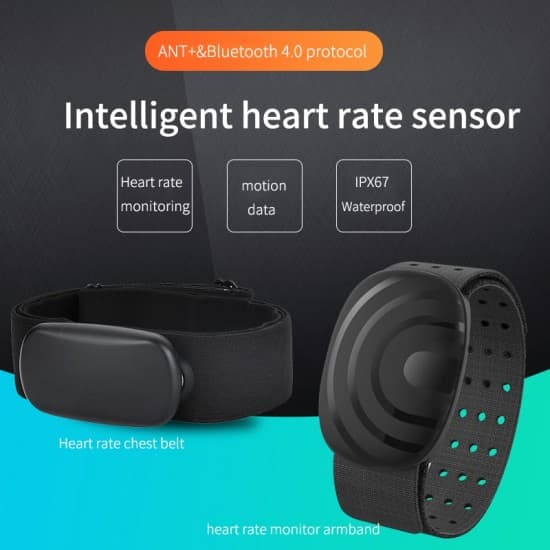 ANT+ a Bluetooth náramok (spárovateľný s IOS/Android) s monitorom srdcového rytmu