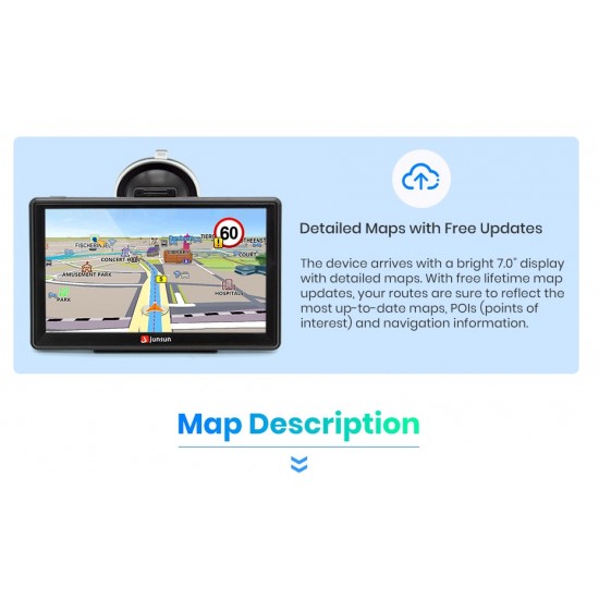 7“ GPS navigácia do auta s doživotnou aktualizáciou máp