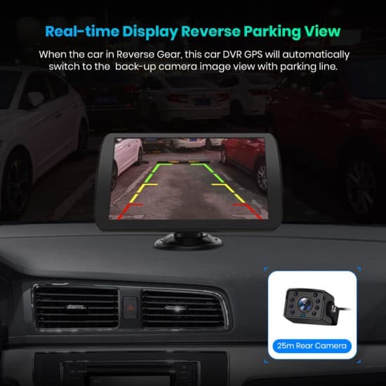 9“ GPS navigácia do nákladného auta, kamióna s doživotnou aktualizáciou máp s Bluetooth a parkovacou kamerou