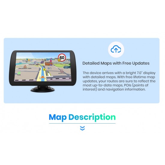 9“ GPS navigácia do nákladného auta, kamióna s doživotnou aktualizáciou máp s Bluetooth a extra funkciami