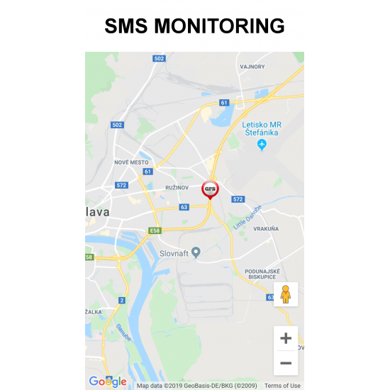 GPS tracker v tvare identifikačnej karty s SOS tlačidlom