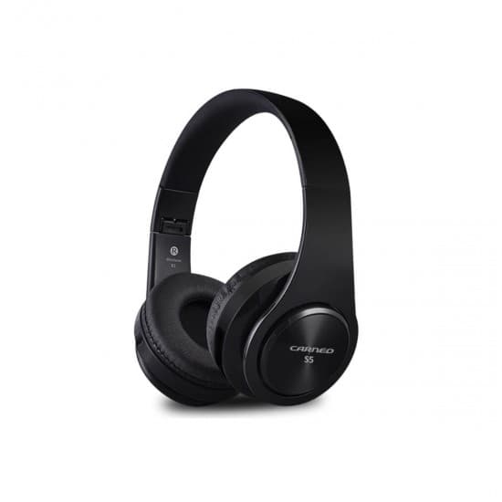 Štýlové, pohodlné čierne bezdrôtové Bluetooth slúchadlá s MP3 a rádiom