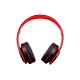 Štýlové, pohodlné červeno-čierne bezdrôtové Bluetooth slúchadlá s MP3 a rádiom