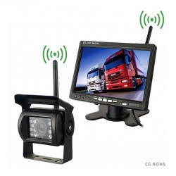 Parkovacia kamera s nočným LED prisvietením a 7-palcovým displejom pre autobusy a nákladné vozidlá