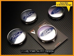 Ford Logo Amblem Jant Göbeği Göbek Kapak Seti