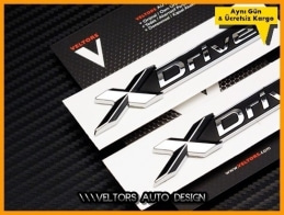 BMW xDrive X Drive Yan Logo Amblem Seti