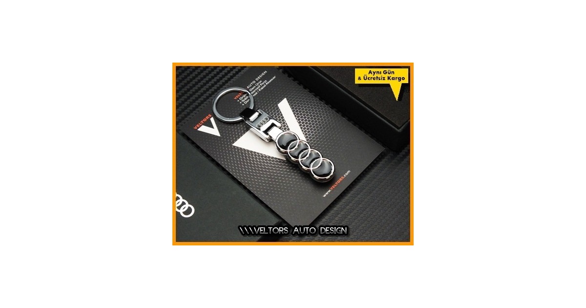Audi Logo Amblem Özel Krom Audi Anahtarlık